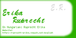 erika ruprecht business card